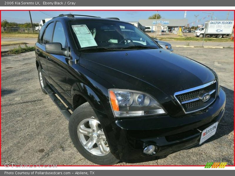 Ebony Black / Gray 2006 Kia Sorento LX