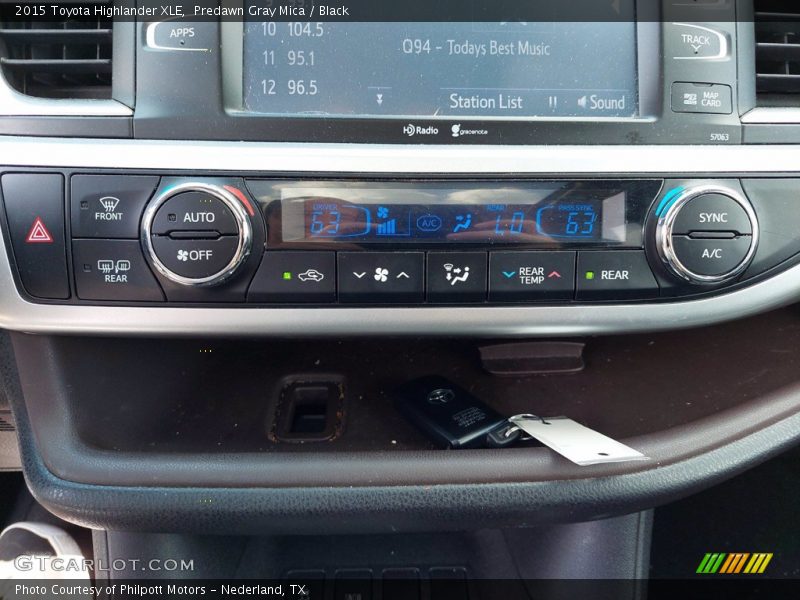 Predawn Gray Mica / Black 2015 Toyota Highlander XLE