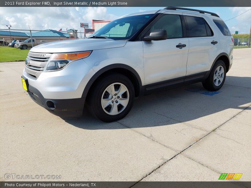 Ingot Silver Metallic / Medium Light Stone 2013 Ford Explorer FWD