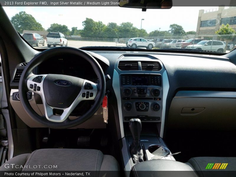 Ingot Silver Metallic / Medium Light Stone 2013 Ford Explorer FWD