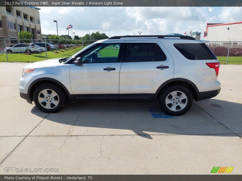 Ingot Silver Metallic / Medium Light Stone 2013 Ford Explorer FWD