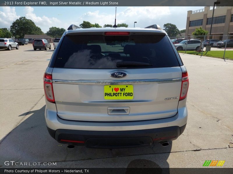 Ingot Silver Metallic / Medium Light Stone 2013 Ford Explorer FWD
