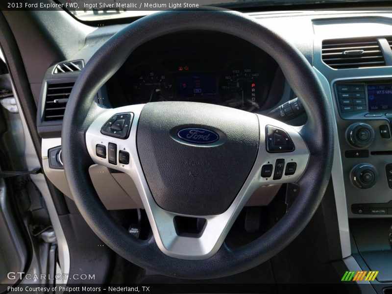 Ingot Silver Metallic / Medium Light Stone 2013 Ford Explorer FWD