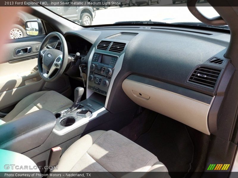Ingot Silver Metallic / Medium Light Stone 2013 Ford Explorer FWD