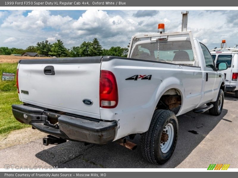 Oxford White / Blue 1999 Ford F350 Super Duty XL Regular Cab 4x4
