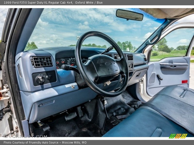 Oxford White / Blue 1999 Ford F350 Super Duty XL Regular Cab 4x4