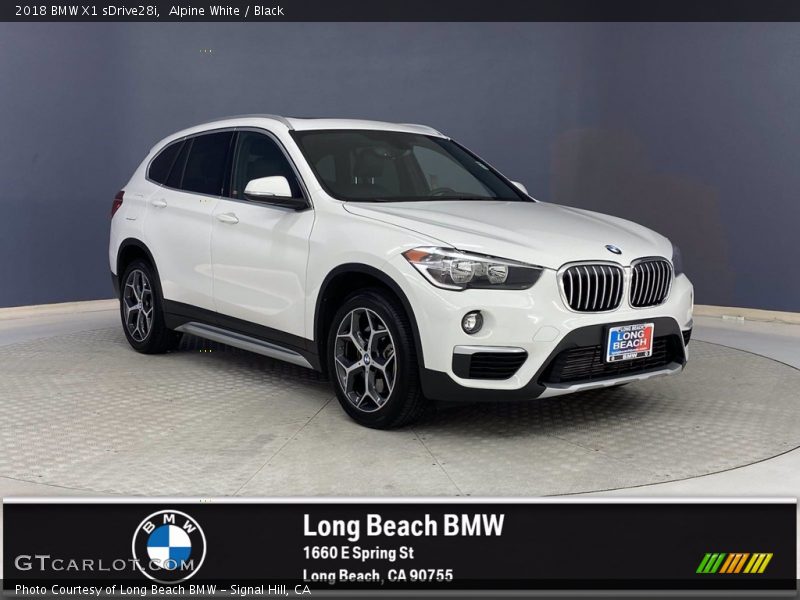 Alpine White / Black 2018 BMW X1 sDrive28i