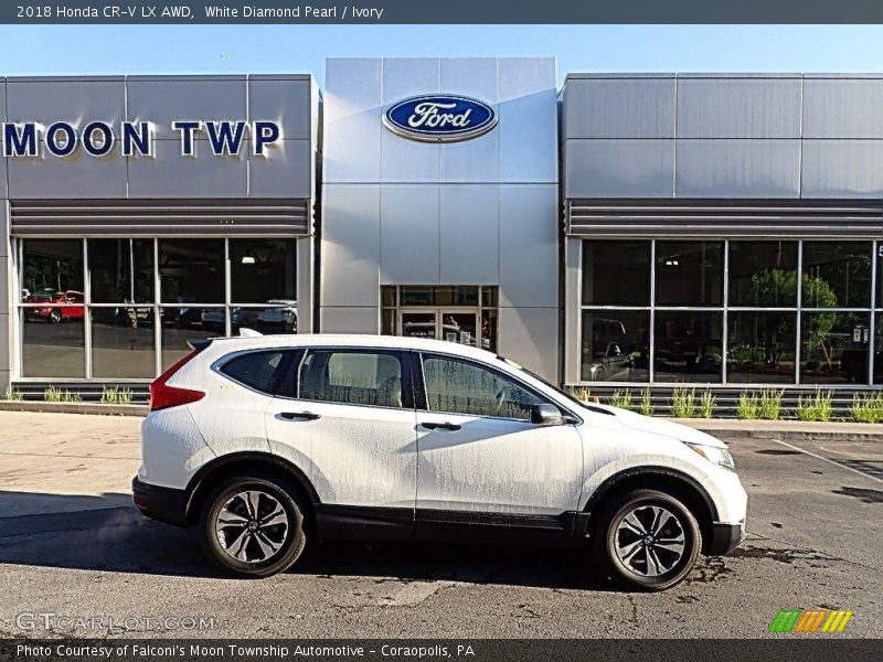 White Diamond Pearl / Ivory 2018 Honda CR-V LX AWD