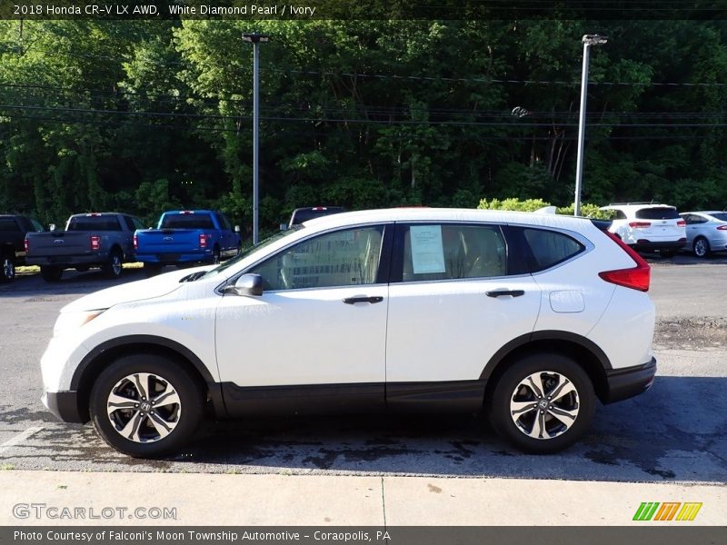 White Diamond Pearl / Ivory 2018 Honda CR-V LX AWD