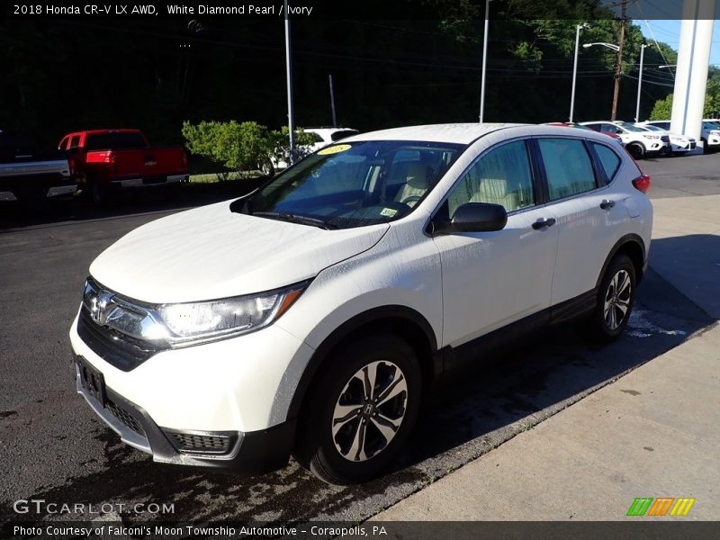 White Diamond Pearl / Ivory 2018 Honda CR-V LX AWD