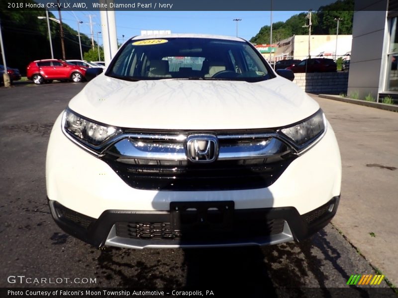 White Diamond Pearl / Ivory 2018 Honda CR-V LX AWD