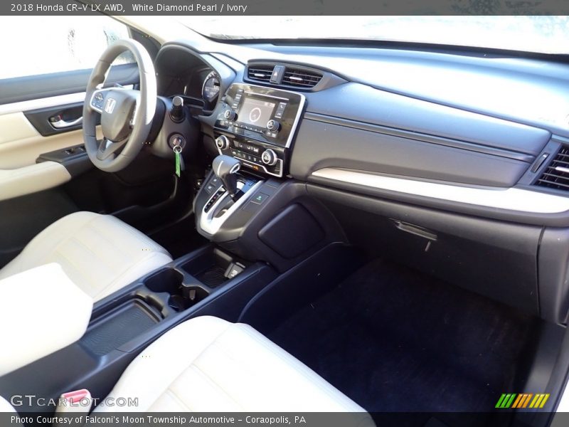 White Diamond Pearl / Ivory 2018 Honda CR-V LX AWD