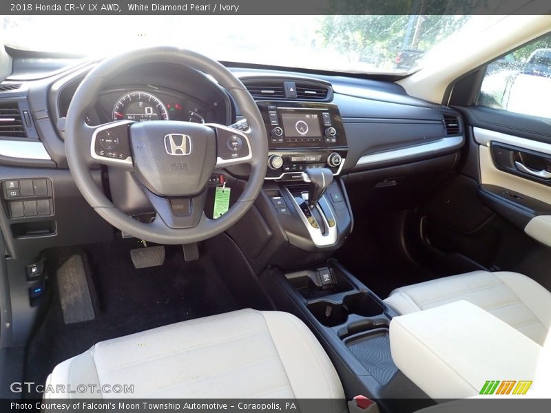 White Diamond Pearl / Ivory 2018 Honda CR-V LX AWD