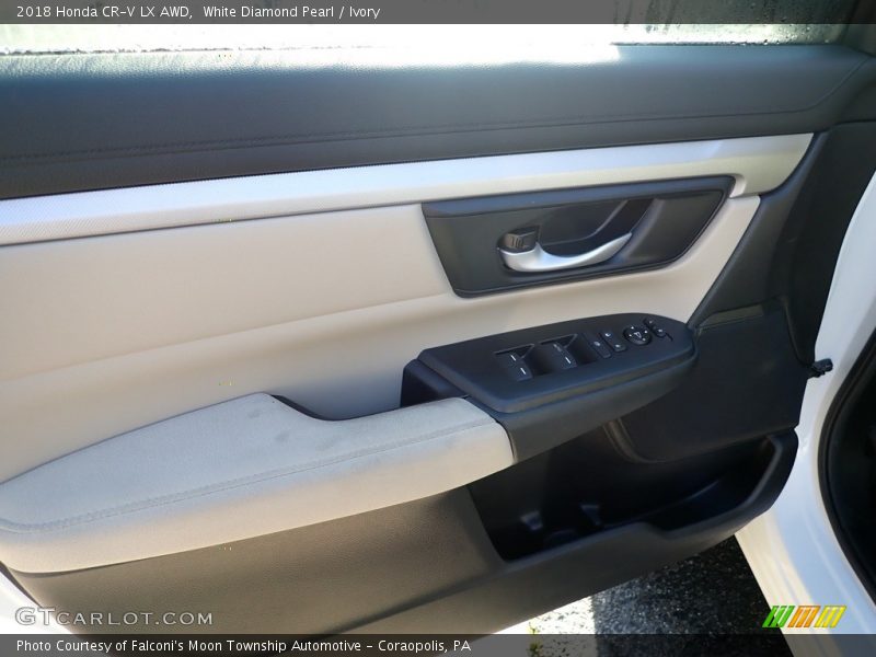 White Diamond Pearl / Ivory 2018 Honda CR-V LX AWD