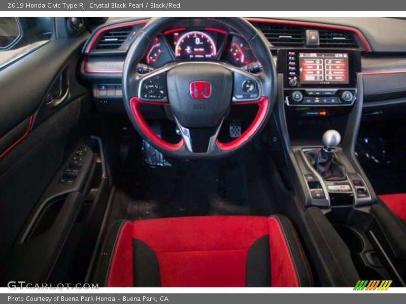 Crystal Black Pearl / Black/Red 2019 Honda Civic Type R