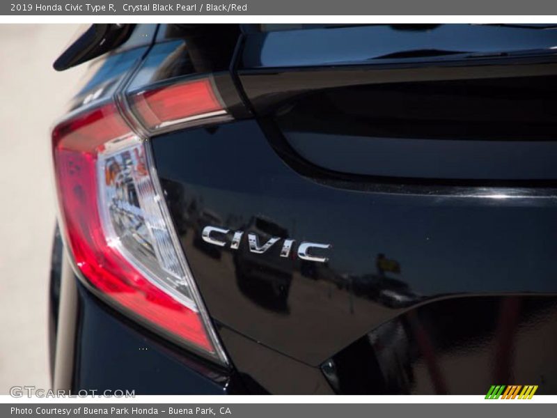 Crystal Black Pearl / Black/Red 2019 Honda Civic Type R