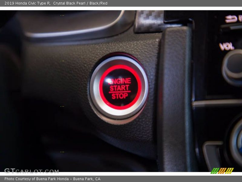 Crystal Black Pearl / Black/Red 2019 Honda Civic Type R