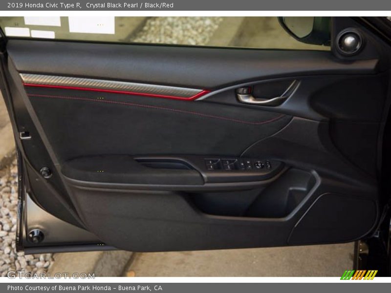 Crystal Black Pearl / Black/Red 2019 Honda Civic Type R