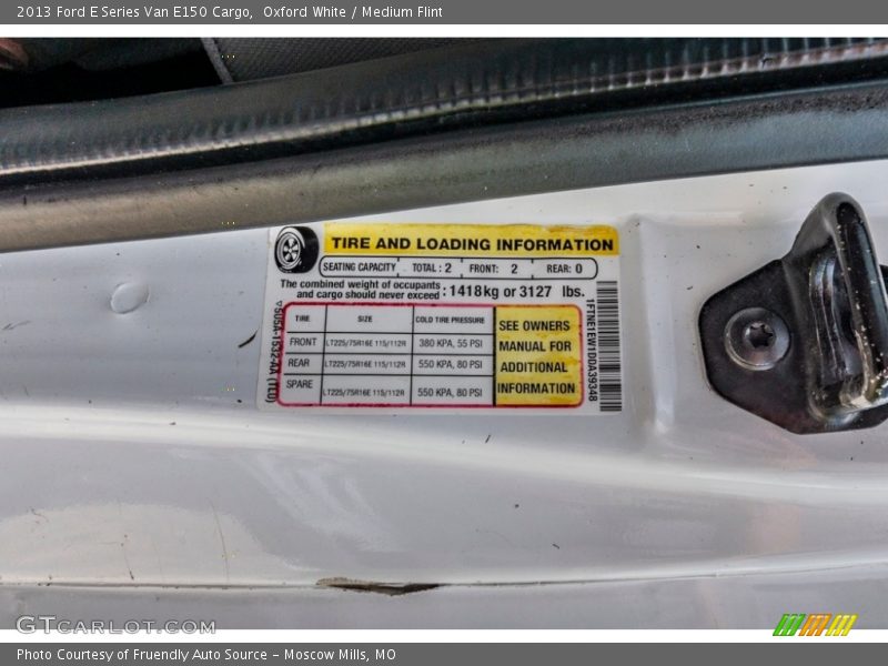 Oxford White / Medium Flint 2013 Ford E Series Van E150 Cargo