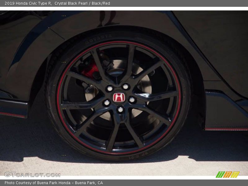 Crystal Black Pearl / Black/Red 2019 Honda Civic Type R