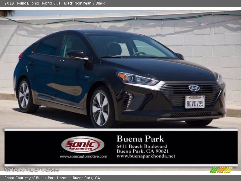 Black Noir Pearl / Black 2019 Hyundai Ioniq Hybrid Blue