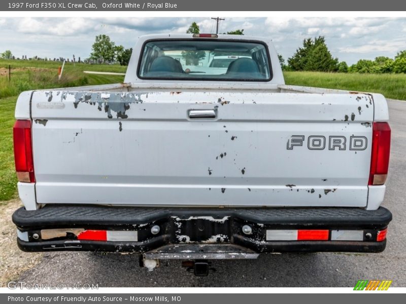 Oxford White / Royal Blue 1997 Ford F350 XL Crew Cab