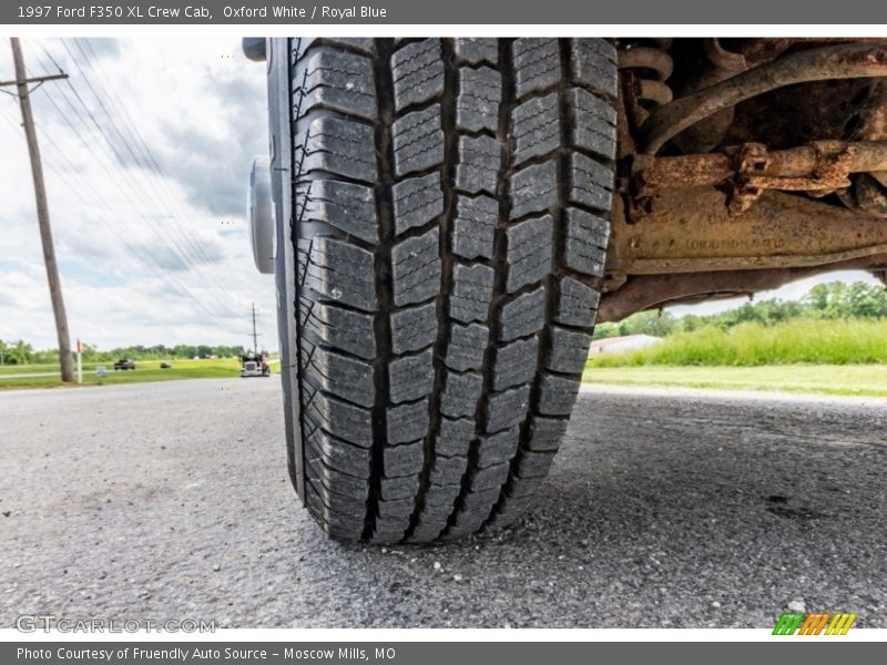 Oxford White / Royal Blue 1997 Ford F350 XL Crew Cab