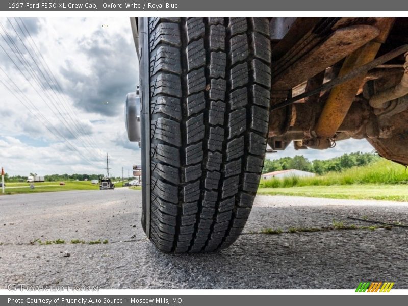 Oxford White / Royal Blue 1997 Ford F350 XL Crew Cab