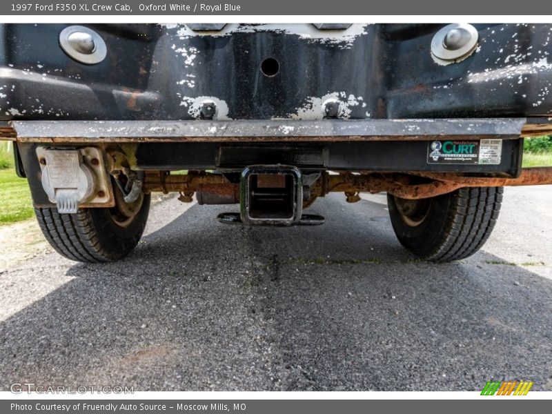 Oxford White / Royal Blue 1997 Ford F350 XL Crew Cab