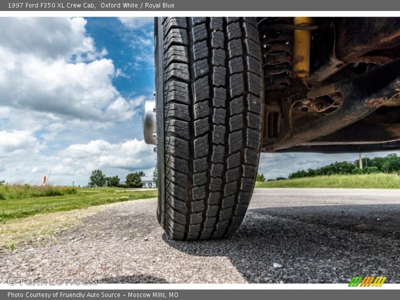 Oxford White / Royal Blue 1997 Ford F350 XL Crew Cab