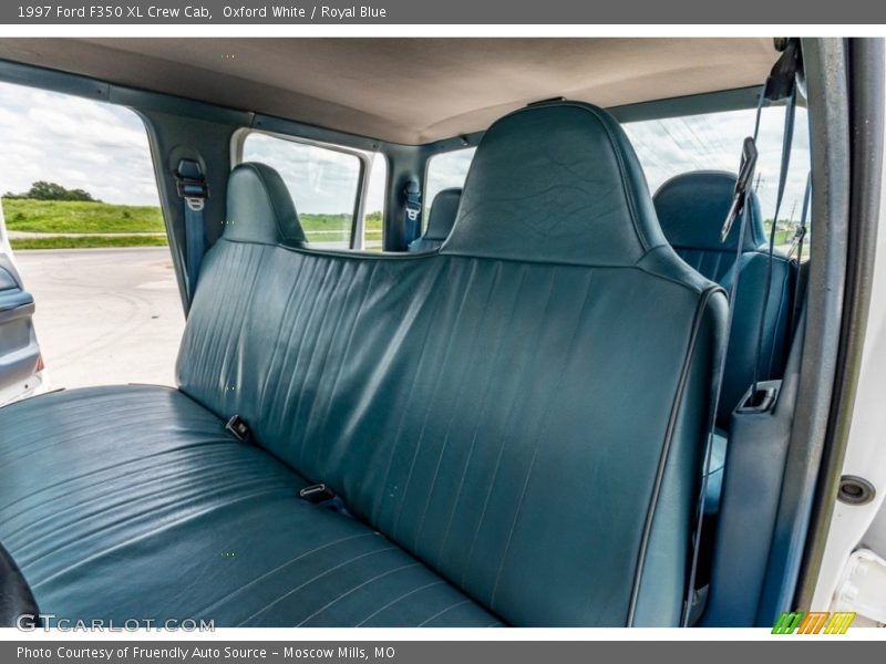 Oxford White / Royal Blue 1997 Ford F350 XL Crew Cab