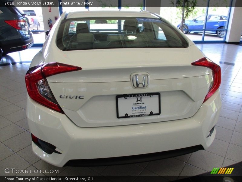 Taffeta White / Ivory 2018 Honda Civic LX Sedan
