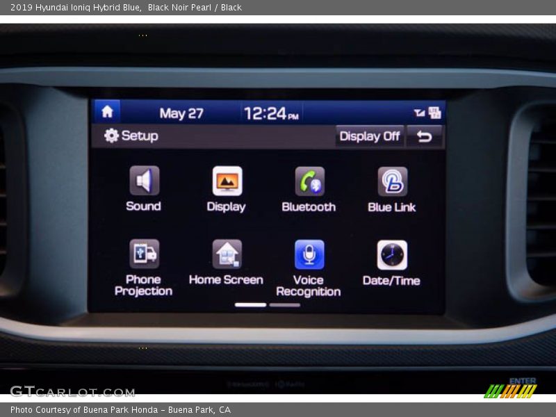 Black Noir Pearl / Black 2019 Hyundai Ioniq Hybrid Blue
