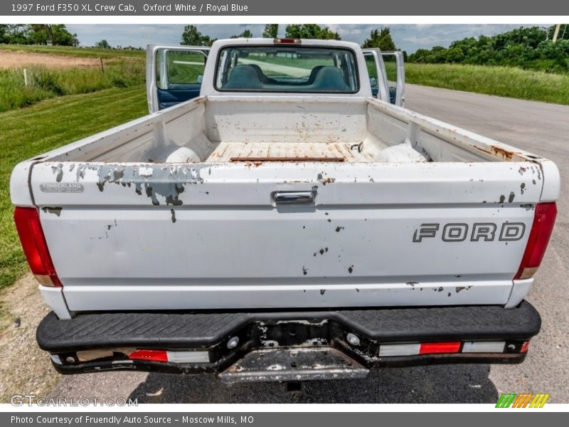 Oxford White / Royal Blue 1997 Ford F350 XL Crew Cab