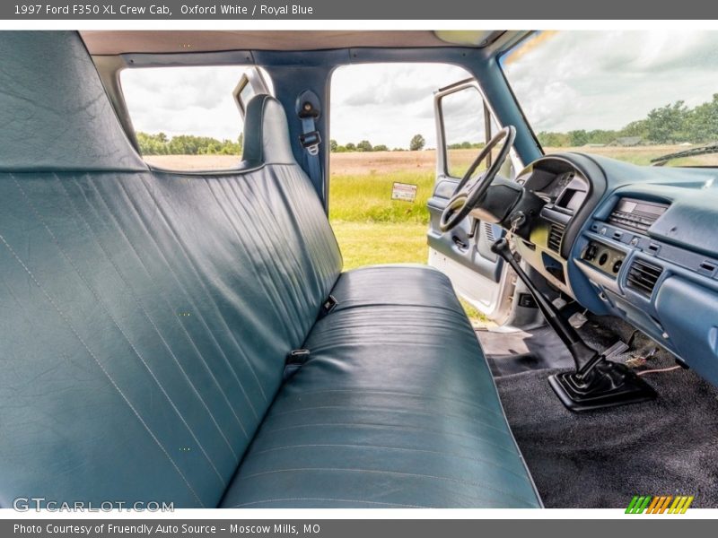 Oxford White / Royal Blue 1997 Ford F350 XL Crew Cab