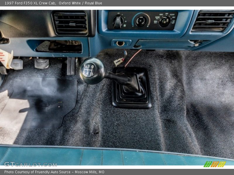 Oxford White / Royal Blue 1997 Ford F350 XL Crew Cab