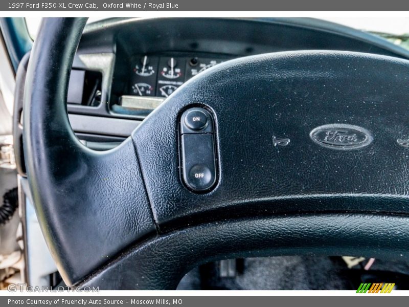 Oxford White / Royal Blue 1997 Ford F350 XL Crew Cab