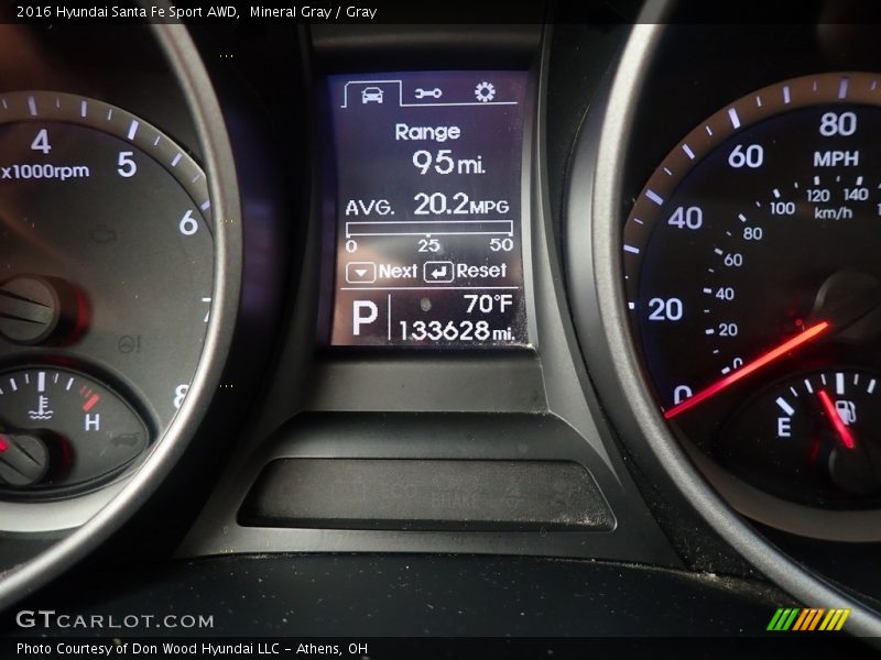 Mineral Gray / Gray 2016 Hyundai Santa Fe Sport AWD