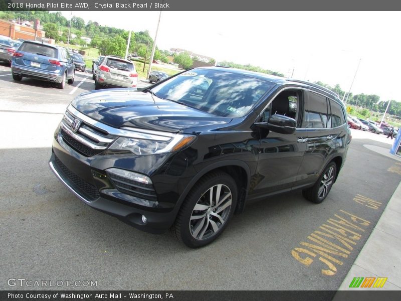 Crystal Black Pearl / Black 2018 Honda Pilot Elite AWD