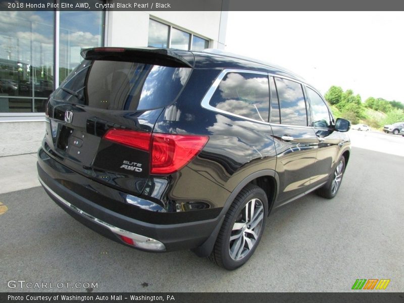 Crystal Black Pearl / Black 2018 Honda Pilot Elite AWD