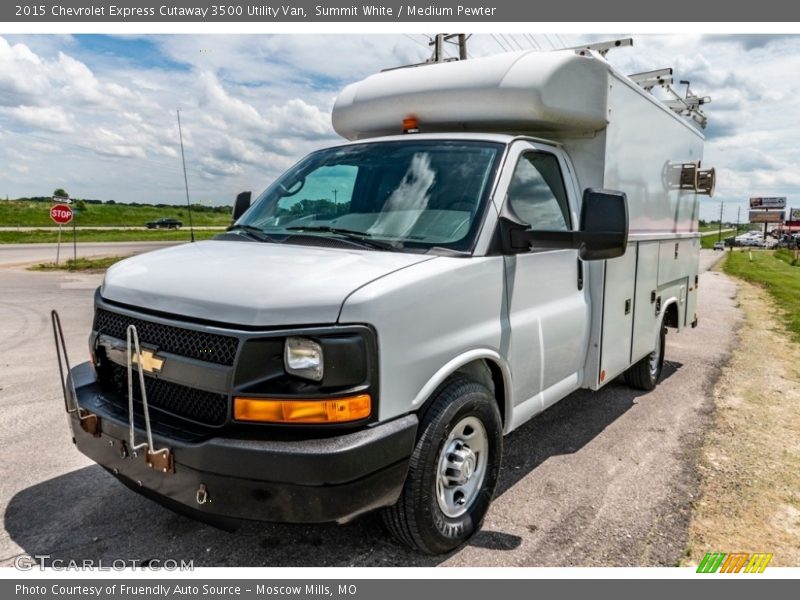 Summit White / Medium Pewter 2015 Chevrolet Express Cutaway 3500 Utility Van