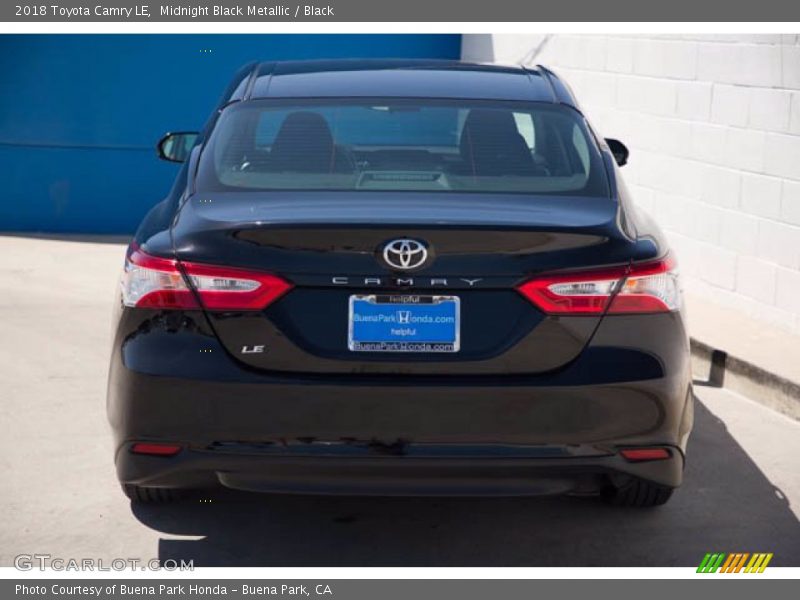 Midnight Black Metallic / Black 2018 Toyota Camry LE