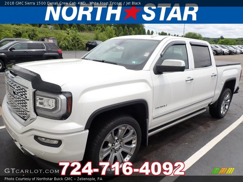 White Frost Tricoat / Jet Black 2018 GMC Sierra 1500 Denali Crew Cab 4WD
