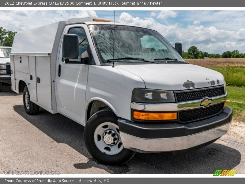 Front 3/4 View of 2012 Express Cutaway 3500 Commercial Utility Truck