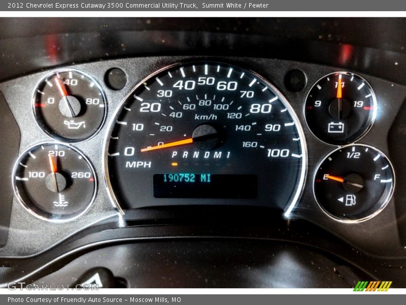  2012 Express Cutaway 3500 Commercial Utility Truck 3500 Commercial Utility Truck Gauges