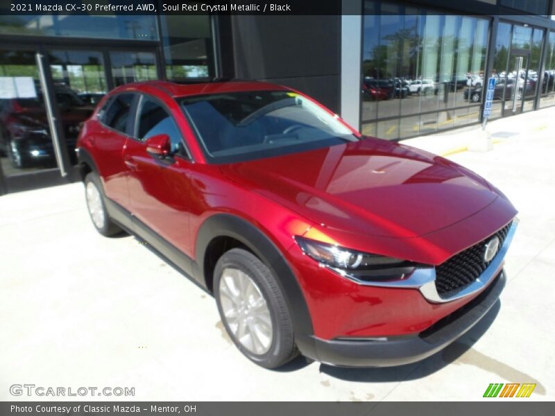 Soul Red Crystal Metallic / Black 2021 Mazda CX-30 Preferred AWD