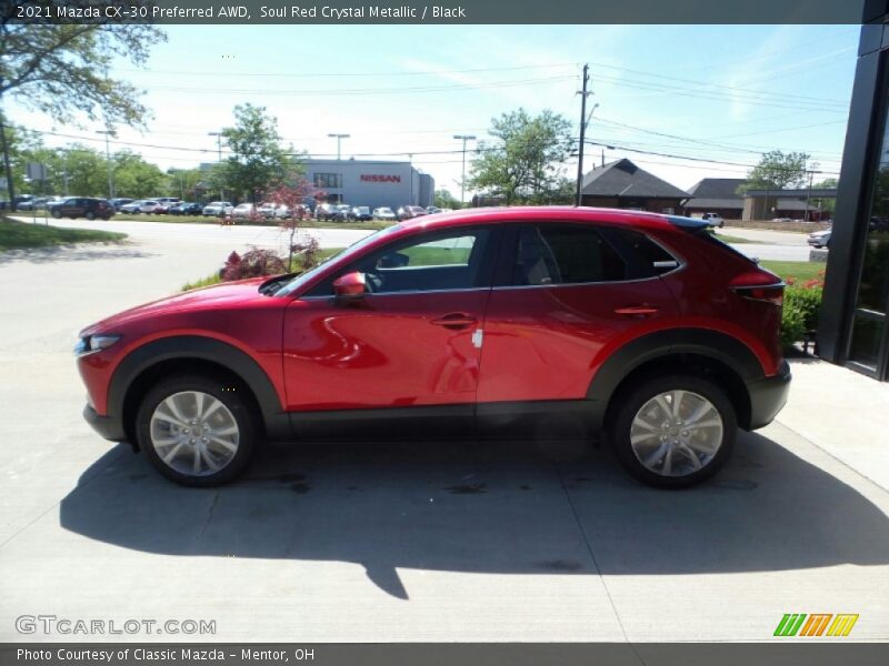 Soul Red Crystal Metallic / Black 2021 Mazda CX-30 Preferred AWD