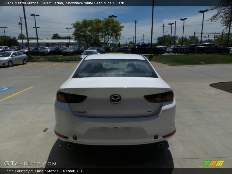 Snowflake White Pearl Mica / Black 2021 Mazda Mazda3 Select Sedan