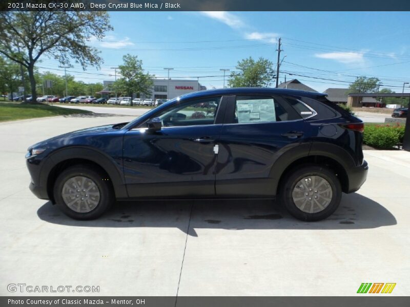 Deep Crystal Blue Mica / Black 2021 Mazda CX-30 AWD