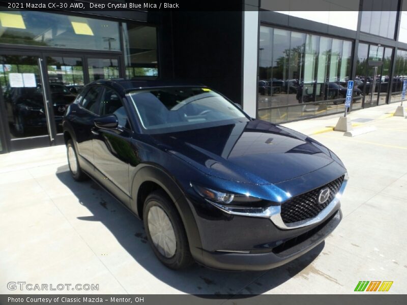Deep Crystal Blue Mica / Black 2021 Mazda CX-30 AWD